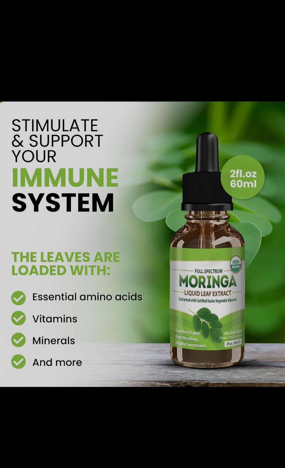 Moringa Leaf Drops Moringa Powder Drops